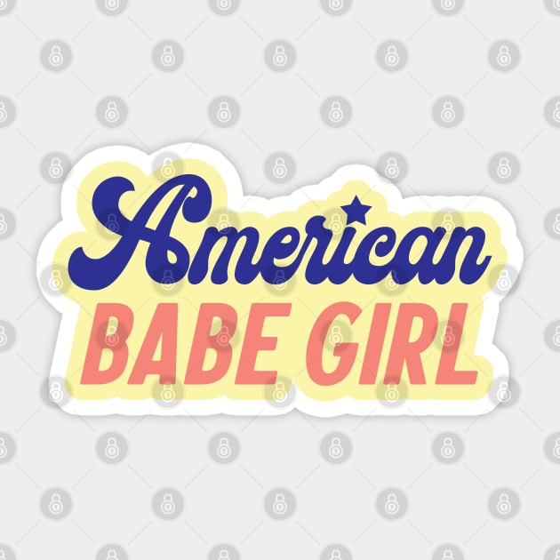 American babe girl Sticker by RedCrunch